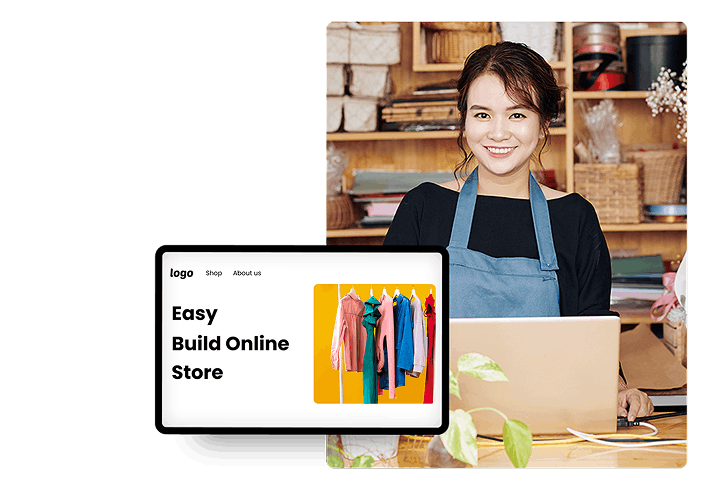 Pemilik toko online mengelola website tokonya sendiri